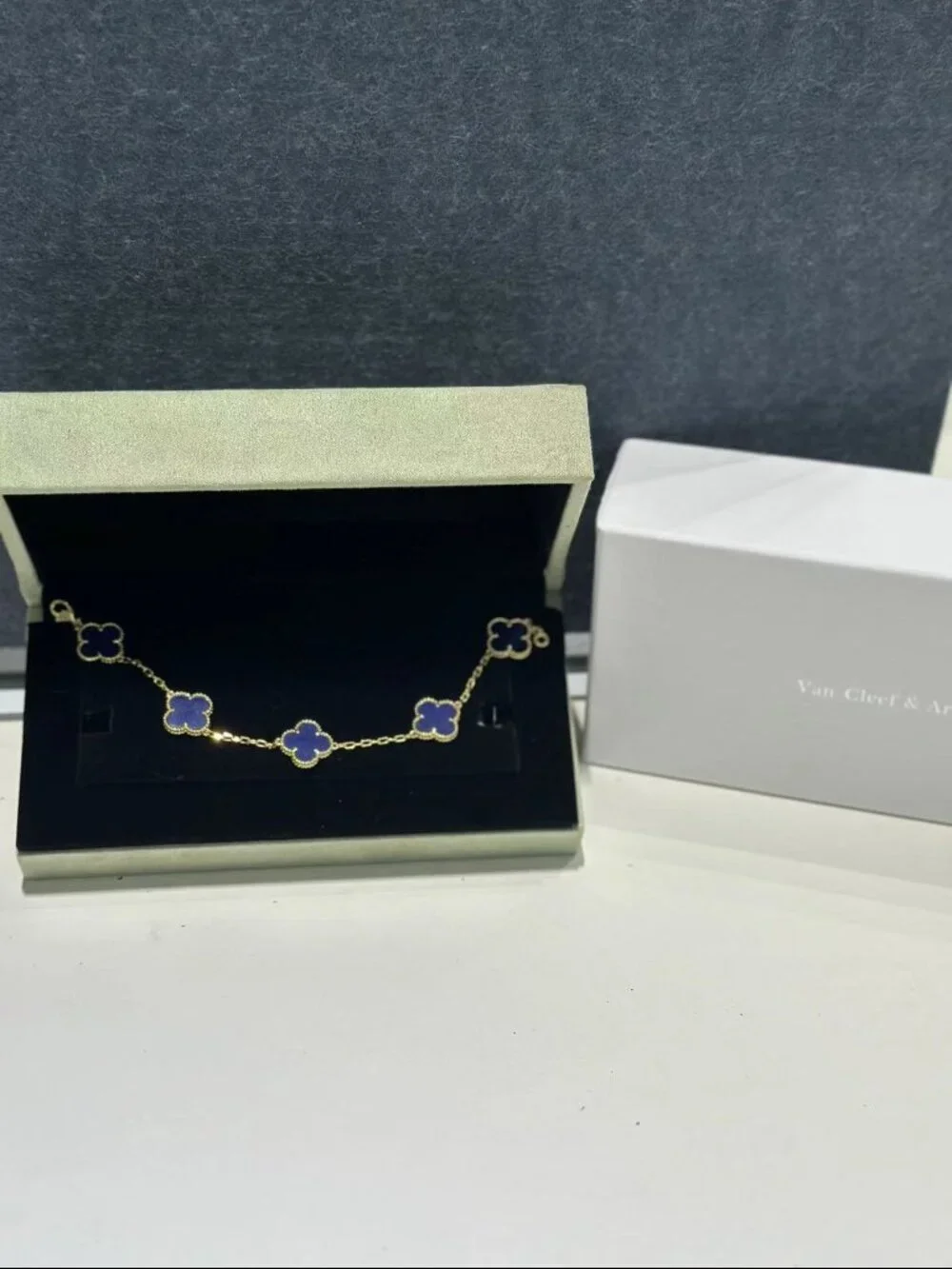 Van Cleef & Arpels Gold Bracelet with Lapis Lazuli